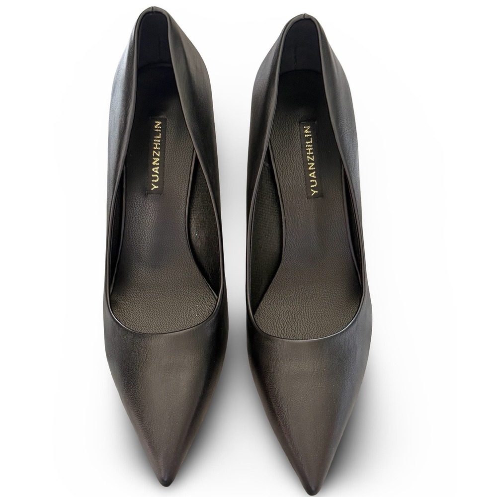 Womens Black Pointed Toe Stiletto Pumps High Heels Sz 8 EU 39 Boutique